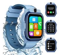 AstraMinds 4G Reloj Inteligente Niño, Smartwatch Niños con GPS y teléfono, videollamada, SOS, IP67 Impermeable, Despertador, Kids Smartwatch para niñas y niños de 3 a 12 años (K61Azul)