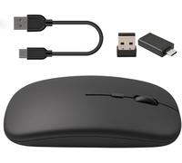 Astraveo Raton Inalambrico Recargable Bluetooth Modo Dual 5.2, Reemplazo para el M-agic Mouse, Compatible con MacBook Pro/Air/iPad (iOS 13)/portátiles/PC, 3 Configuraciones de dpi Ajustables.