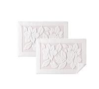 ASTREA TEXTILES Alfombra de baño para baño - Alfombra de suelo 100% algodón - Ropa de baño lavable (2, crema)