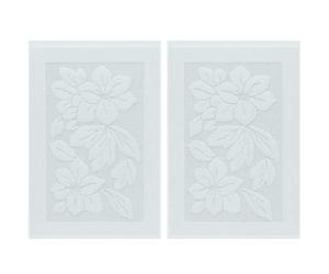 ASTREA TEXTILES Alfombra de baño para baño - Alfombra de suelo 100% algodón - Ropa de baño lavable (2, gris)