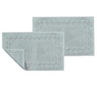ASTREA TEXTILES Alfombra de baño para baño - Alfombra de suelo 100% algodón - Ropa de baño (lote de 2) (gris)