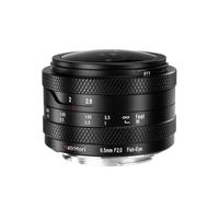 AstrHori 6.5mm F2.0 APS-C Fisheye Objektiv für X, Manueller Fokus 192° Ultraweitwinkel Objektiv Kompatibel mit X Mount Kameras X-A1 X-A10 X-A2 X-A2 X-A3 X-PR03