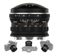 AstrHori 6 mm F2.8 Lente de ojo de pez circular ultra gran angular de 220°, lente creativa con enfoque manual para fotografía y vídeo, para montura E-/L, RF y Z