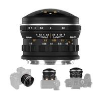 AstrHori 6 mm F2.8 Lente de ojo de pez circular ultra gran angular de 220 °, lente creativa con enfoque manual para fotografía y vídeo, para montaje E-/L, RF y Z (montura E)