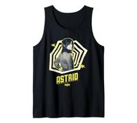 Astrid Neón Retrato Retro Espiral Bold Visual Camiseta sin Mangas