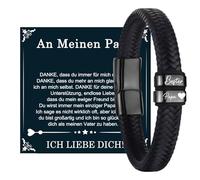 Astriva Ich Liebe Dich Geschenke für Männer Papa Opa Ehemann Mann Geschenk, lederarmband Herren Geschenk für Weihnachten Valentinstag Christmas Vatertagsgeschenke Geburtstag