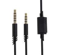 Astro A10 A10 Gen 2 A30 A40 A40 tr Cable de repuesto, compatible con auriculares Logitech Astro A10 A10 Gen 2 A30 A40 A40 tr para juegos de 3.5 mm, cable de silencio en línea, 6.6 pies, negro