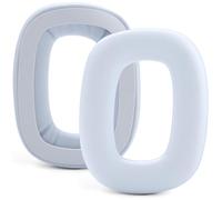 Astro A30 - Almohadillas de repuesto compatibles con auriculares Logitech Astro A30, piel de proteína suave, piezas de repuesto de espuma viscoelástica (blanco)