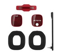 ASTRO A40 TR Mod Kit para Auriculares Gaming, Microfóno y almohadillas con aislamiento de ruido, Etiquetas posteriores cerradas, Personaliza tu aspecto - Rojo