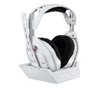 Logitech G Astro A50 Lightspeed Auriculares inalámbricos para Gaming + Base (5.ª Gen), Pro-G Graphene, Cambio Entre 3 Sistemas, USB-C, Xbox, PS5, PC, Nintendo Switch, Switch 2, Bluetooth - Blanco