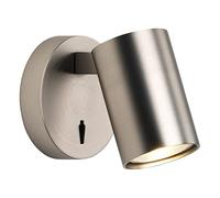 Astro Ascoli Single Switched, Luz de lectura interior en níquel mate - Diseñado en Gran Bretaña - LED GU10 - Compatible con bombilla inteligente - 1286011