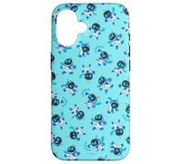 Astro BOT All-Over Print Repeating Poses Aqua Video Game Carcasa para iPhone 16