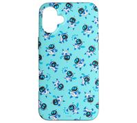 Astro BOT All-Over Print Repeating Poses Aqua Video Game Carcasa para iPhone 16 Plus