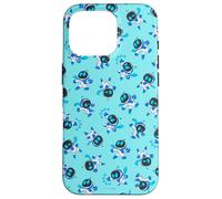 Astro BOT All-Over Print Repeating Poses Aqua Video Game Carcasa para iPhone 16 Pro
