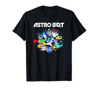 Astro BOT and Friends Character Burst Colorful Video Game Camiseta