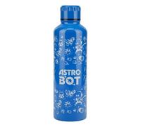 Astro Bot Botella de agua de metal, botella de acero inoxidable de 500 ml con tapa de rosca, termo de viaje reutilizable para jugadores, escuela, trabajo y regalos Paladone