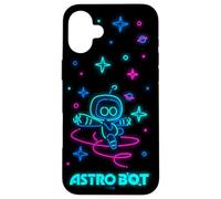 Astro BOT Neon Style Stars and Planets Video Game Carcasa para iPhone 16 Plus