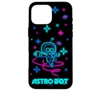 Astro BOT Neon Style Stars and Planets Video Game Carcasa para iPhone 16 Pro MAX
