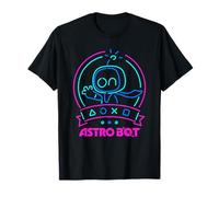 Astro BOT Neon Waving Character with Icons Video Game Camiseta