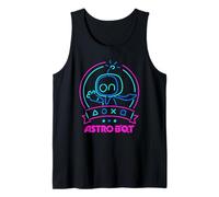 Astro BOT Neon Waving Character with Icons Video Game Camiseta sin Mangas