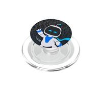 Astro BOT Waving Portrait on Grid Space Video Game PopSockets PopGrip para MagSafe