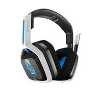 ASTRO Gaming A20 Auriculares inalámbricos Gen 2, ligeros y resistentes, Micrófono volteable para silenciar, Batería hasta 15h, Alcance inalámbrico de 15m, PlayStation 5, PS4, PC, Mac - Blanco/Azul