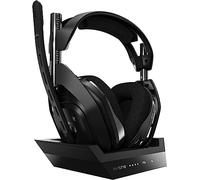 ASTRO Gaming A50 Auriculares inalámbricos + estación de carga para juegos, 4ª gen, Dolby, sonido y voz equilibrados para juegos, 2,4 GHz, PS5 (requiere adaptador HDMI), PS4, PC, Mac - Negro