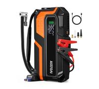 AstroAI Arrancador de Baterias de Coche de 8000 A con compresor de 150 PSI | Booster Bateria Portatil (para 12L Disésel o Todo Gas) con Protección Inteligente con Luz LED y Pantalla