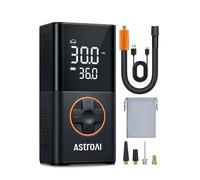 AstroAI Compresor Aire Portátil Inalámbrico, Inflador Ruedas Multiuso, Hinchador Ruedas con Batería Recargable y Luz LED, Apagado Automático para Coche Eléctricos, Bicicletas, Moto y Etc. (Naranja)