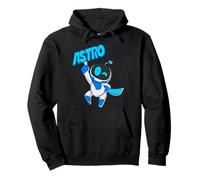 Astrobot Astro Blue Bold Font Classic Super Pose with Cape Sudadera con Capucha