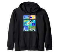 Astrobot Rescue Mission Gone Wrong Comic Style Panels Sudadera con Capucha