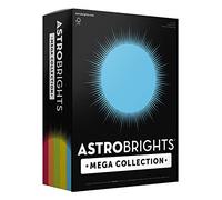 Astrobrights Mega Collection, cartulina de colores, surtido clásico de 5 colores, 320 hojas, 65 libras/176 g/m², 8.5 x 11 pulgadas - ¡Más hojas! (91630)
