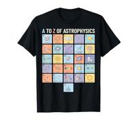Astrofísica Alfabeto A a Z Ciencia Espacial Conceptos Gráfico Camiseta