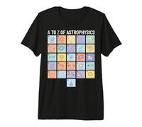 Astrofísica Alfabeto A a Z Ciencia Espacial Conceptos Gráfico Camiseta Premium
