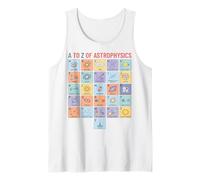 Astrofísica Alfabeto A a Z Ciencia Espacial Conceptos Gráfico Camiseta sin Mangas