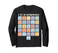 Astrofísica Alfabeto A a Z Ciencia Espacial Conceptos Gráfico Manga Larga