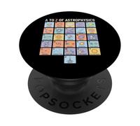 Astrofísica Alfabeto A a Z Ciencia Espacial Conceptos Gráfico PopSockets PopGrip Adhesivo