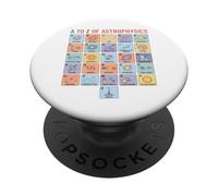 Astrofísica Alfabeto A a Z Ciencia Espacial Conceptos Gráfico PopSockets PopGrip Adhesivo