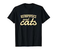 Astrofísica Y Gatos Divertido Astrofísico Astronomía Camiseta gráfica económica, Hombre, Negro, M
