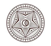 astrología, ocultismo, alquimia, masonería, signos esotéricos Calcomanías de vinilo para murales y paredes 54.6x54.6cm Removible sin dejar pegamento Café