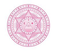 astrología, ocultismo, alquimia, masonería, signos esotéricos Calcomanías de vinilo para murales y paredes 54.6x54.6cm Vinilos para ventanas Rosa