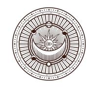 astrología, ocultismo, alquimia, masonería, signos esotéricos Calcomanías de vinilo para murales y paredes 67.2x67.2cm Varios tamaños Café