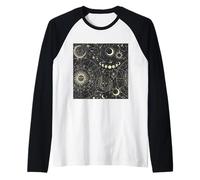 Astrology Astronomy Zodiac Signs and Eclipse Design Camiseta Manga Raglan