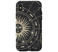 Astrology Astronomy Zodiac Signs and Eclipse Design Carcasa para iPhone X/XS