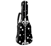 Astrology Space Cosmic Planet Shapes Leaves - Funda para guitarra acústica, funda para guitarra de 40, 41, 42 pulgadas, con doble correa ajustable para el hombro y lazo para colgar en la espalda