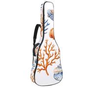Astrology Space Cosmic Planet Shapes Leaves - Funda para guitarra acústica, funda para guitarra de 40, 41, 42 pulgadas, con doble correa ajustable para el hombro y lazo para colgar en la espalda