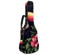 Astrology Space Cosmic Planet Shapes Leaves - Funda para guitarra acústica, funda para guitarra de 40, 41, 42 pulgadas, con doble correa ajustable para el hombro y lazo para colgar en la espalda
