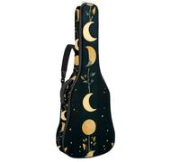 Astrology Space Cosmic Planet Shapes Leaves - Funda para guitarra acústica, funda para guitarra de 40, 41, 42 pulgadas, con doble correa ajustable para el hombro y lazo para colgar en la espalda