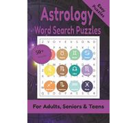 Astrology Word Search Puzzle: 50+ Puzzles Word Search Easy to Read about Astrology and More | 6x9 inches, 110 pages | Gift for Astrology Lover