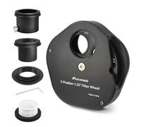 Astromania Rueda de filtro para telescopio, cajón de filtro compatible con filtro de telescopio de 1.25 pulgadas para observación de nebulosa planeta luna, soporte de rueda de filtro de 5 posiciones